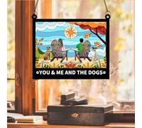 Personalized Couple Name Suncatcher for Camping Hiking Lover Together Wedding Birthday Christmas Window Hanging Sun Catcher Campers Hiking Lovers Suncatcher You and Me We Got This Suncatcher Ornament