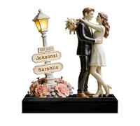 Personalized Couple Photo Ceramic Realistic Style Ornaments Desk Plaque Figurine Sign, Custom Ceramic Photo Picture Portrait Frame Sculpture Desk Sign Figurine Gift for Couple Family Friend (style 04)