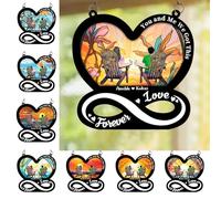 Personalized Couple Window Hanging Suncatcher for Camping Hiking Together You & Me We Got This Suncatcher Ornament Birthday Anniversary Housewarming Couples Gifts for Women Wife Girlfriend Her & Him