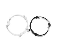 Personalized Couples Bracelets for Women Men Adjustable Rope Couples Bracelets Heart Matching Bracelets Star Moon Yin Yang Braided Bracelets for Him and Her BFF Friendship Promise Bracelets Valentines