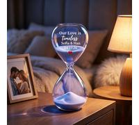 Personalized Couples Sand Hourglass Timer, Custom Timeless Love Hour Glass with Sand Text, Home Decoration for Wedding Unity Ceremony, Anniversary, Valentine’S Day, Birthday Gift for Him Her