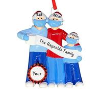 Personalized Covid Family Ornament 2022 - Polyresin We Survived 2022 Quarantine Family of 3 Christmas Ornaments - Unique Pandemic Christmas Ornaments - Coronavirus Ornaments for Christmas Tree