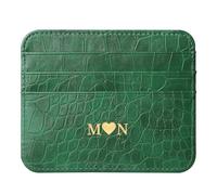 Personalized Credit Card Holder Wallet for women, Custom Gold Silver Initial letters Cute PU Leather Ultra Minimalist Wallet, Thin Slim Card Case Protector, Business Front Pocket Wallets for Men, 1#,