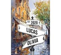 Personalized Crossroads Sign Couple's Name And Date On Street Sign Poster Or Canvas Prints Love Gift For Anniversary, Wedding Gift, Street Poster With Custom Names UK (Style 12)
