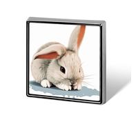 Personalized Cry Rabbit Lapel Pin for Men Women Cute Funny Square Brooch for Ease And Safe Aluminum Alloy Brooches Suit Dress Accessories Wedding Party