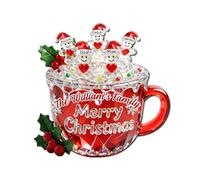 Personalized Crystal Style Gingerbread Family Christmas Refrigerator Magnets Custom Names Fridge Magnet for Family of 10 Magnetic Home Decor Gifts for Siblings Friends Grandparents Children