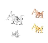 Personalized Cufflinks for Men, 1 Pair Stainless Steel Father Cufflinks with Personalized Initials, Father's Day Valentine's Day Birthday Gift for Husband and Grandpa