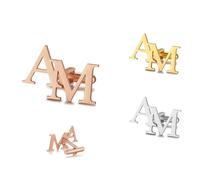 Personalized Cufflinks for Men, 1 Pair Stainless Steel Father Cufflinks with Personalized Initials, Father's Day Valentine's Day Birthday Gift for Husband and Grandpa