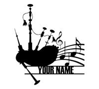 Personalized Custom Bagpipe Metal Wall Decoration, Personalized Bagpipes Metal Sign Art, Custom Bagpipes Name Sign, Custom Bagpipes Sign Metal Wall Sign, Bagpipes Gifts Instrument (Bagpipe A)