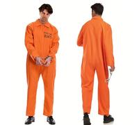 Personalized Custom Digital Number Cos Prisoner Costume,Mens/Woman Prisoners Convict Costumes,Cops & Robbers Halloween Fancy Dress Costume (M)