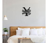 Personalized Custom Door Hanger - Wall Decoration - Family Name Sign - Split Letter Name Sign - Last Name & Initial