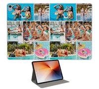 Personalized Custom Flip Case for iPad Air 11 Inch M3/M2 2025/2024 Add Your Own Multi-Pictures Photo Collage Cover for A2902 A2903 A2904 A3266 A3267 A3270 Customized Folio Stand Shell Auto Wake/Sleep