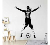 Personalized Custom Football Female Player Wall Sticker Soccer Lovers Girls Room Event Room Bedroom Decor Vinyl Wall Decal Gift 42X51CM