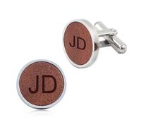 Personalized Custom Initial Cufflinks - Mens Cufflinks in Silver, Rose-Gold & Gold - Wedding, Business, Party & Tuxedo Gift for Dad, Husband, Boyfriend - Christmas & Valentine