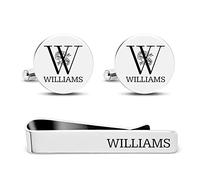 Personalized Custom Initial Cufflinks - Mens Cufflinks in Silver, Rose-Gold & Gold - Wedding, Business, Party & Tuxedo Gift for Dad, Husband, Boyfriend - Christmas & Valentine