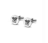 Personalized Custom Initial Cufflinks - Mens Cufflinks in Silver, Rose-Gold & Gold - Wedding, Business, Party & Tuxedo Gift for Dad, Husband, Boyfriend - Christmas & Valentine