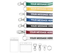 Personalized Custom Lanyards for ID Badges, Keys & More | Add Text & Logos | Choose Your Attachment | Bulk Quantities for Events Id Badges Teacher Office Cruise School Companies (10)