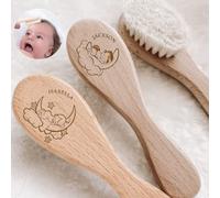 Personalized Custom Name Baby Hair Brush Wooden Newborn Hair Brush Infant Ideal Gift Birth/Baptism/Birthday Baby Shower Gifts