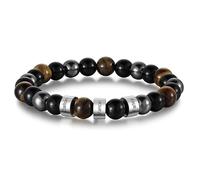 Personalized Custom Name Beads Bracelets for Men, Chakra Stone Healing Bracelets with 1-4 Names, Handmade Braid Natural Tiger's Eye Bracelet Father's Day Birthday Gifts for Dad Husband