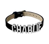 Personalized Custom Name Choker Necklace And Slam Bracelet Set, Punk Gothic Leather Collar Handmade Jewelry For Women Men (Black)