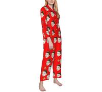 HAOANGZHE Personalized Custom Pajama Set, Women/Men Pajamas with Photo Face, Personalised Photo PJs