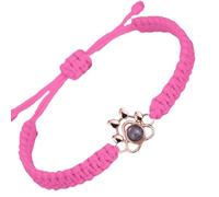 Personalized Custom Photo Bracelet Projection Bracelet with Picture Inside Adjustable Length Gifts for Girl Mom Daughter Girlfriend Lover Birthday Christmas Anniversiry (A)