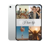 Personalized Custom Photo Text Case for iPad A16 11th Generation 11 Inch 2025 (Model Code:A3354/A3355/A3356) Customized Picture Cover Shockproof Anti-Slip Lightweight Shell for iPad, 4 Photos