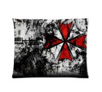 Personalized Custom Soft Pillow Case Cover 20X26 (One Side) - Hot Science Fiction Adventure Film Resident Evil Logo Red & White Umbrella Pttern Vintage Retro Design Pillow Case