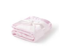 Personalized Customizable Name Blanket, Custom Soft Flannel Blanket with Silk-Like Satin Trim, Soft Blanket Gift,Personalized Swaddle Blanket for Boys, Girls (Light Pink, 90 * 90cm)