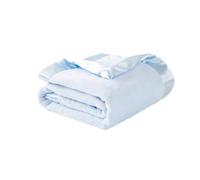 Personalized Customizable Name Blanket, Custom Soft Flannel Blanket with Silk-Like Satin Trim, Soft Blanket Gift，Personalized Swaddle Blanket for Boys, Girls (Blue, 90 * 90cm)