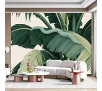 Personalized Customization Wall Mural Lush Banana Leaves Tropical Botanical Jungle Art SelfAdhesive Wall Fabric Removable for Home Office Decor