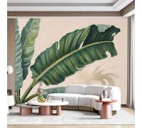 Personalized Customization Wall Mural Tropical Banana Leaves Botanical Jungle Vibe SelfAdhesive Wall Fabric Removable for Home Office Decor