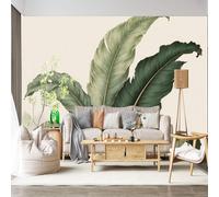 Personalized Customization Wall Mural Tropical Leaves Botanical Art Green Foliage Jungle Style Removable SelfAdhesive Wall Fabric for Home Office Decor