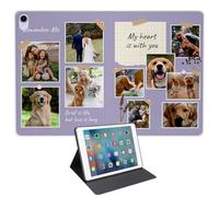 Personalized Customized Case for iPad mini 7th A17 Pro 2024/6th 2021,Drop-Resistant Leather Flip Smart Cover for iPad mini 7th/6th 8.3 Inch,Auto Wake/Sleep,Custom Multi-Picture Collage Photo Text