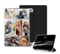 Personalized Customized Case for iPad Pro 12.9 Inch 6th/5th/4th/3rd Gen 2022/2021/2020/2018,Custom Multi-Picture Collage Photo Leather Flip Cover with Pencil Holder,Shockproof Auto Sleep/Wake