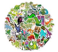 Personalized Cute Dinosaur Stickers, 50 Pcs Dinosaur Theme Stickers for Water Bottle, Car, Bumper, Luggage, Laptop, for Adults Teens Boys Girl Gift Sticker
