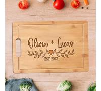 Personalized Cutting Board - Custom Wedding Registry Gift, Personalized Gifts for Bridal Shower Anniversary for the Couple, Engraved Charcuterie Board