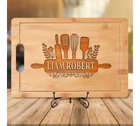 Personalized Cutting Board - Engraved Custom Kitchen Chopping Block, Ideal for Mother’s Day, Housewarming, Christmas, Gift for Mom, Wife, Grandma, Women
