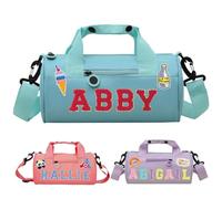 Personalized Dance Bag Girls Yoga Dance Ballet Bag With Name Patch Travel Duffel Bag Personalized Sport Gym Bag for Toddler,Custom Dance Duffle,Travel for Girls,Kids