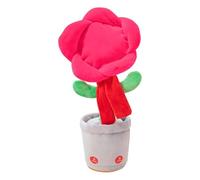 Personalized Dancing Flower with Custom Photo Face,Customized Singing Dancing Talking Repeat Your Words,Interactive Baby Educational Soft toys for Kids Battery version gift bag (F)