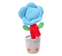 Personalized Dancing Flower with Custom Photo Face,Customized Singing Dancing Talking Repeat Your Words,Interactive Baby Educational Soft toys for Kids Battery version gift bag (H)