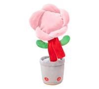 Personalized Dancing Flower with Custom Photo Face,Customized Singing Dancing Talking Repeat Your Words,Interactive Baby Educational Soft toys for Kids Battery version gift bag (G)