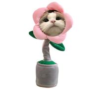 Personalized Dancing Flower with Custom Photo Face,Customized Singing Dancing Talking Repeat Your Words,Interactive Baby Educational Soft toys for Kids Battery version gift bag (B)
