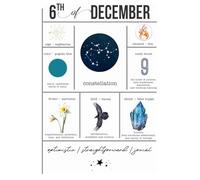 Personalized December 6 Birthdate Gift Journal Born on December 6 Birthday Gift Notebook Featuring Sagittarius Zodiac December Birth Flower and Birthstone