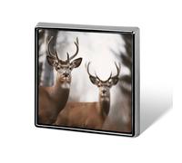 Personalized Deer Lapel Pin for Men Women Cute Funny Square Brooch for Ease And Safe Aluminum Alloy Brooches Suit Dress Accessories Wedding Party