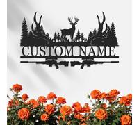 Personalized Deer Metal Cabin Sign, Metal Signs Customized, Outdoor Hunting Sign, Forest Deer Wall Decor, Deer Hunting Gift, Last Name Signs for Home, Cabin Decor, Housewarming Gifts