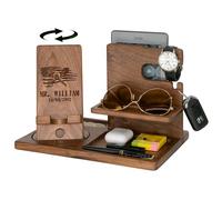 Personalized Desk Organizer with Rotating Phone Stand: Coal Miner Gifts for Men - Unique Birthday, Father's Day Selections - Perfect for Milestone Celebrations Like 30th, 40th, 50th, 60th, 70th