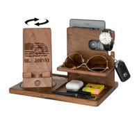 Personalized Desk Organizer with Rotating Phone Stand: Ultimate Mechanic Gifts for Men - Unique Choices for Diesel, Airplane, and Car Mechanics. Perfect for Mechanic Dads, Boyfriends, and Father's Day