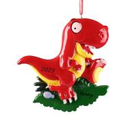 Personalized Dinosaur Christmas Ornaments 2024 - Custom Merry Christmas Tree Ornament for Kids - Free Personalization