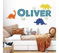 Personalized Dinosaur Wall Decal - Custom Name Vinyl Sticker for Kids Room, Nursery Wall Art with Dino Theme, Boys & Girls Bedroom Decor, Easy Peel and Stick Design